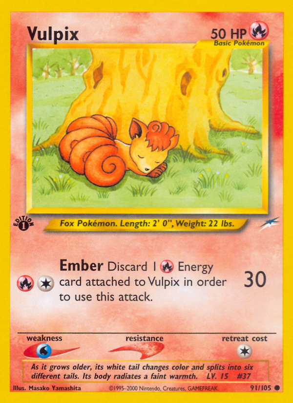 Vulpix (91/105) [Neo Destiny 1st Edition] | Shuffle n Cut Hobbies & Games