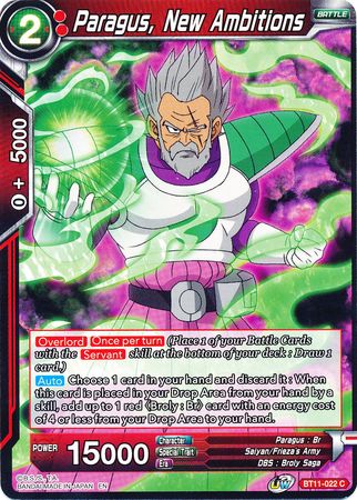 Paragus, New Ambitions [BT11-022] | Shuffle n Cut Hobbies & Games