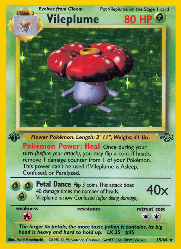 Vileplume (15/64) [Jungle 1st Edition] | Shuffle n Cut Hobbies & Games