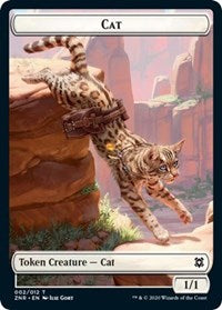 Cat // Copy Double-Sided Token [Zendikar Rising Tokens] | Shuffle n Cut Hobbies & Games