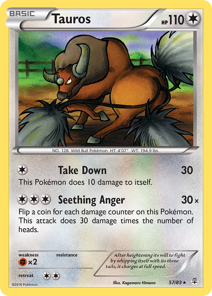 Tauros (57/83) [XY: Generations] | Shuffle n Cut Hobbies & Games