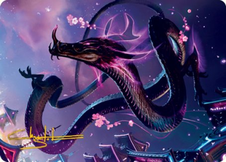 Junji, the Midnight Sky 1 Art Card (Gold-Stamped Signature) [Kamigawa: Neon Dynasty Art Series] | Shuffle n Cut Hobbies & Games