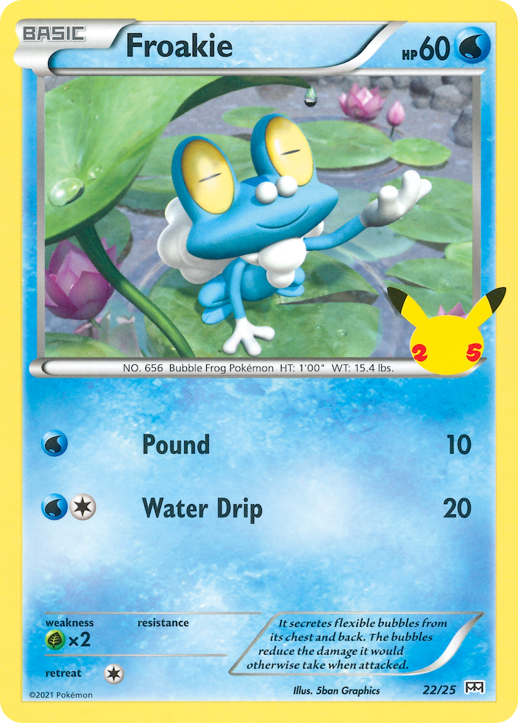 Froakie (22/25) [McDonald's 25th Anniversary] | Shuffle n Cut Hobbies & Games