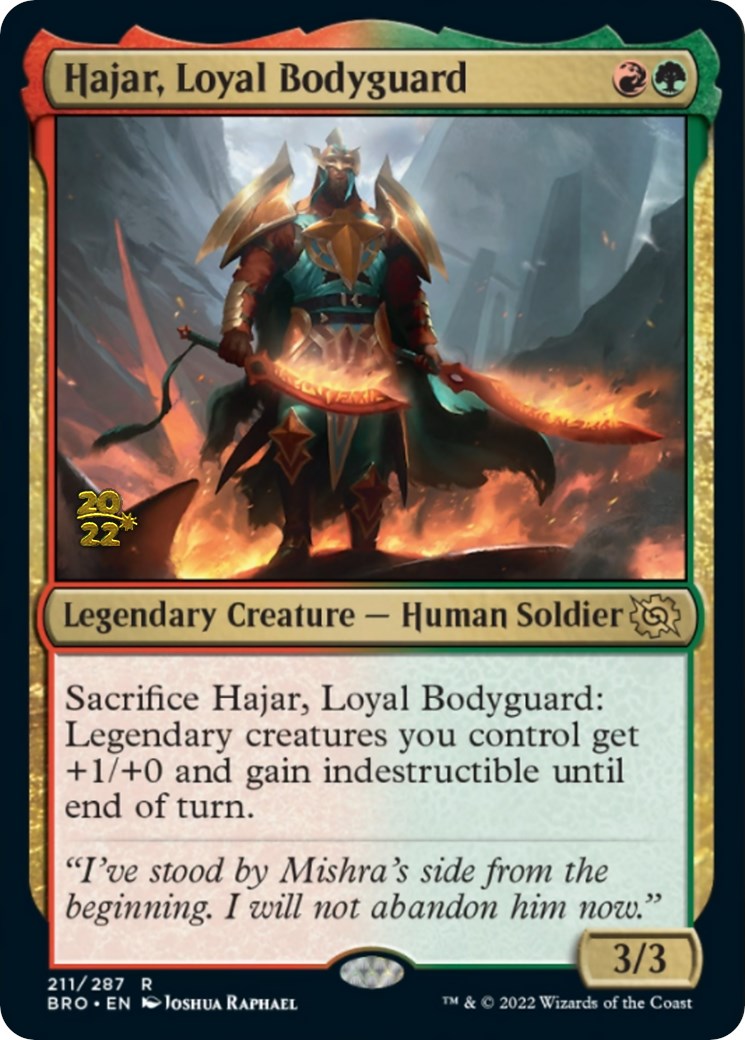 Hajar, Loyal Bodyguard [The Brothers' War Prerelease Promos] | Shuffle n Cut Hobbies & Games