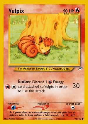 Vulpix (91/105) [Neo Destiny Unlimited] | Shuffle n Cut Hobbies & Games