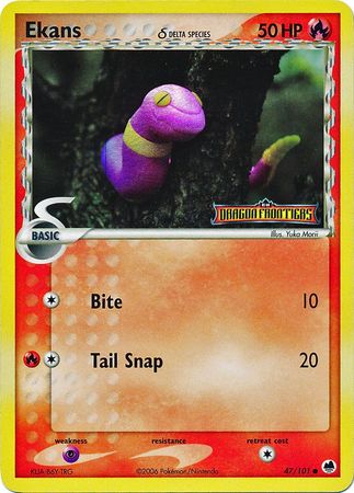 Ekans (47/101) (Delta Species) (Stamped) [EX: Dragon Frontiers] | Shuffle n Cut Hobbies & Games