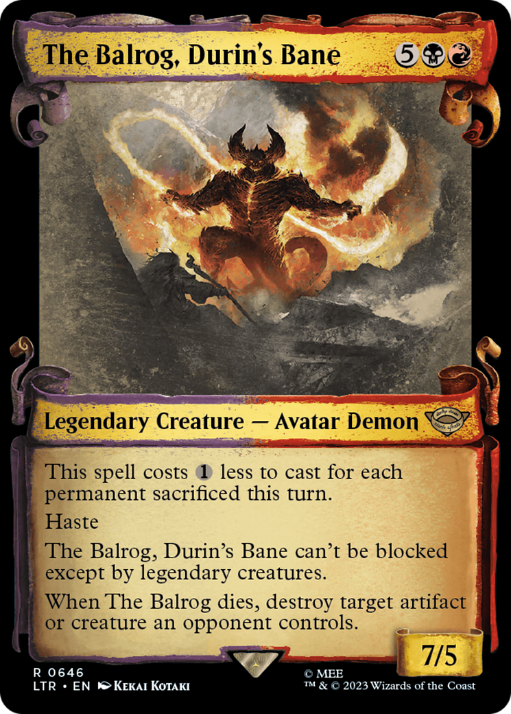 The Balrog, Durin's Bane [The Lord of the Rings: Tales of Middle-Earth Showcase Scrolls] | Shuffle n Cut Hobbies & Games