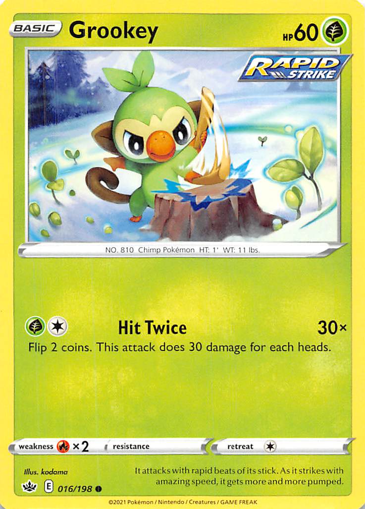 Grookey (016/198) [Sword & Shield: Chilling Reign] | Shuffle n Cut Hobbies & Games