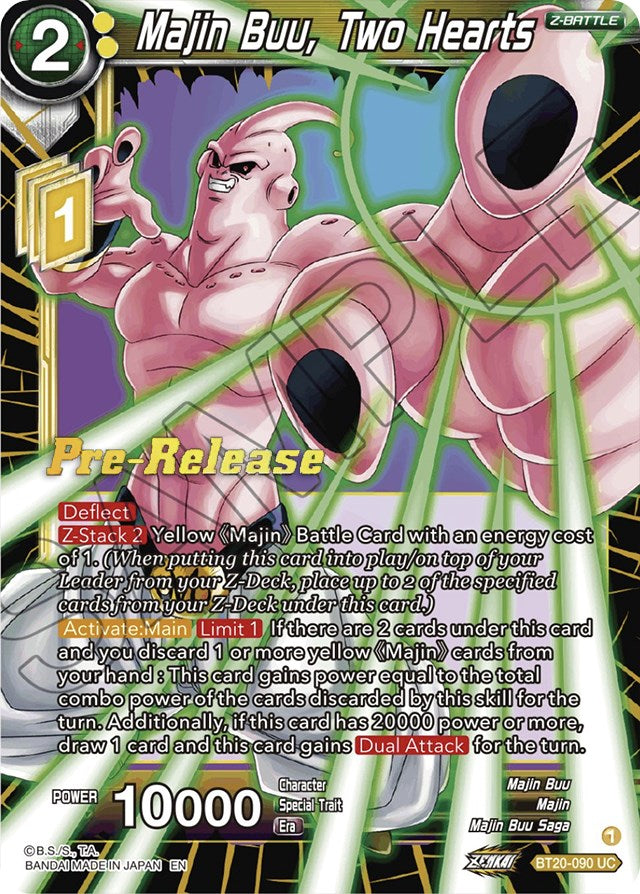 Majin Buu, Two Hearts (BT20-090) [Power Absorbed Prerelease Promos] | Shuffle n Cut Hobbies & Games