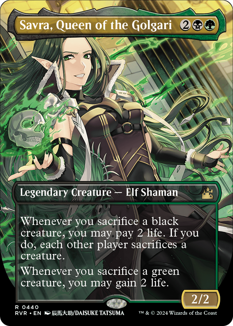 Savra, Queen of the Golgari (Anime Borderless) [Ravnica Remastered] | Shuffle n Cut Hobbies & Games