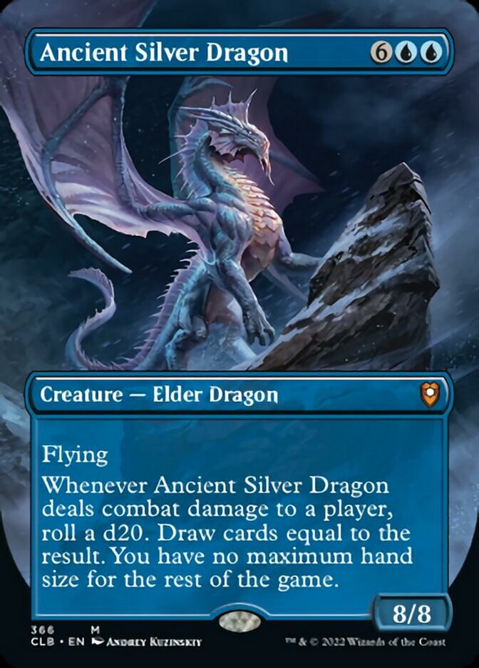 Ancient Silver Dragon (Borderless Alternate Art) [Commander Legends: Battle for Baldur's Gate] | Shuffle n Cut Hobbies & Games