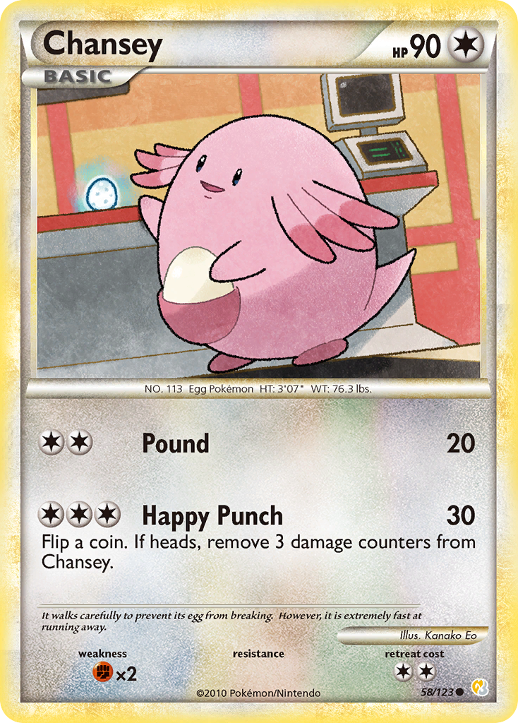 Chansey (58/123) [HeartGold & SoulSilver: Base Set] | Shuffle n Cut Hobbies & Games