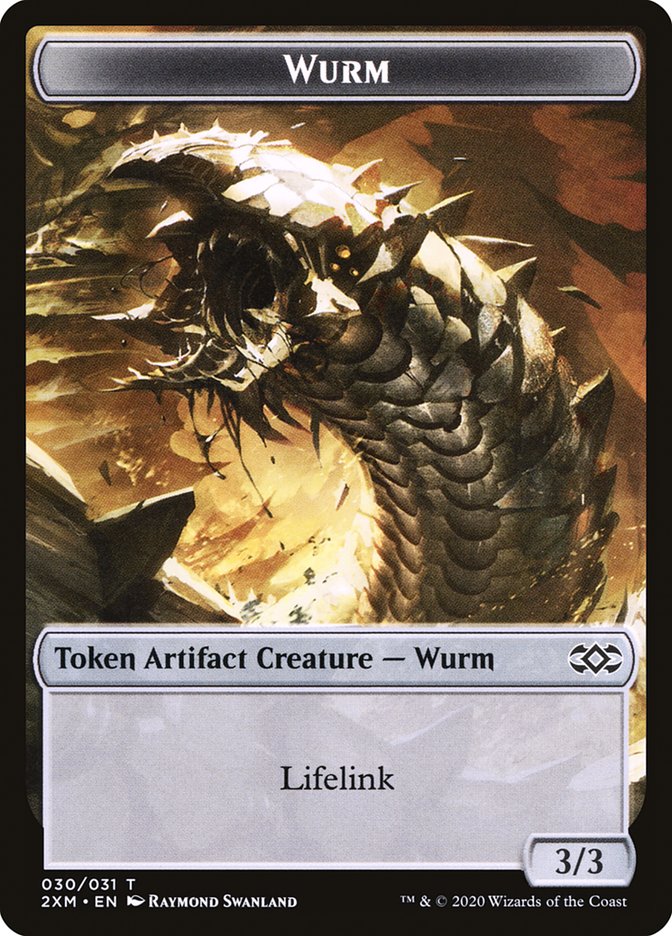 Wolf // Wurm (030) Double-Sided Token [Double Masters Tokens] | Shuffle n Cut Hobbies & Games