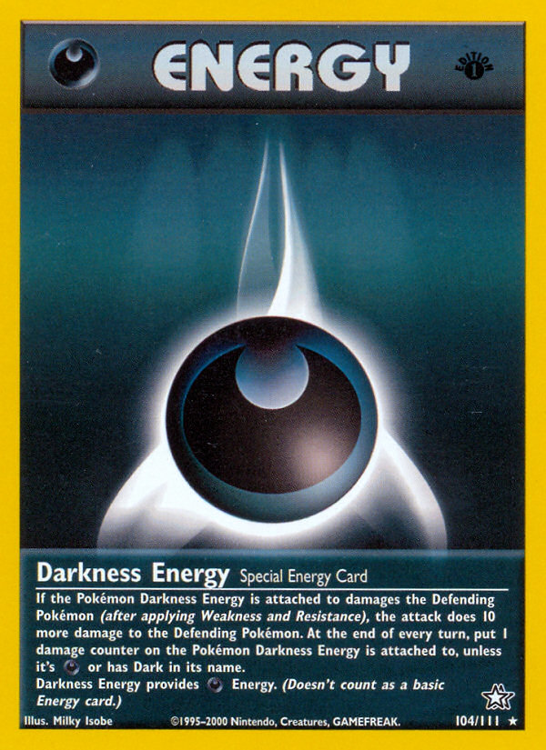 Darkness Energy (104/111) [Neo Genesis 1st Edition] | Shuffle n Cut Hobbies & Games