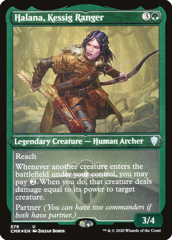 Halana, Kessig Ranger (Foil Etched) [Commander Legends] | Shuffle n Cut Hobbies & Games