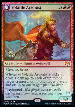 Volatile Arsonist // Dire-Strain Anarchist [Innistrad: Crimson Vow Prerelease Promos] | Shuffle n Cut Hobbies & Games