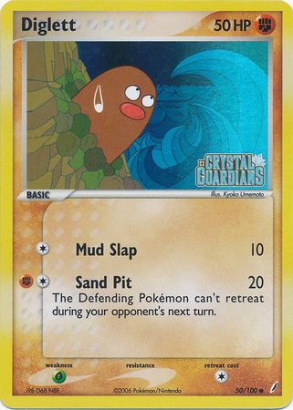 Diglett (50/100) (Stamped) [EX: Crystal Guardians] | Shuffle n Cut Hobbies & Games