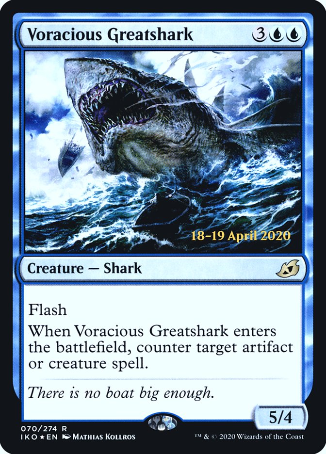 Voracious Greatshark [Ikoria: Lair of Behemoths Prerelease Promos] | Shuffle n Cut Hobbies & Games