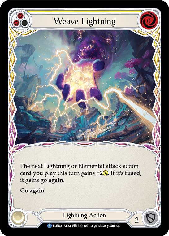 Weave Lightning (Yellow) [ELE181] (Tales of Aria)  1st Edition Normal | Shuffle n Cut Hobbies & Games