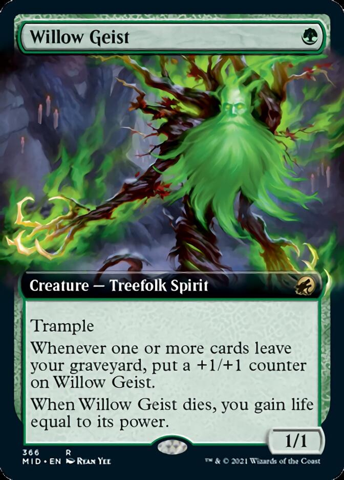 Willow Geist (Extended Art) [Innistrad: Midnight Hunt] | Shuffle n Cut Hobbies & Games