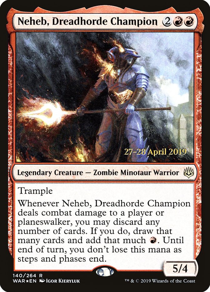 Neheb, Dreadhorde Champion [War of the Spark Prerelease Promos] | Shuffle n Cut Hobbies & Games