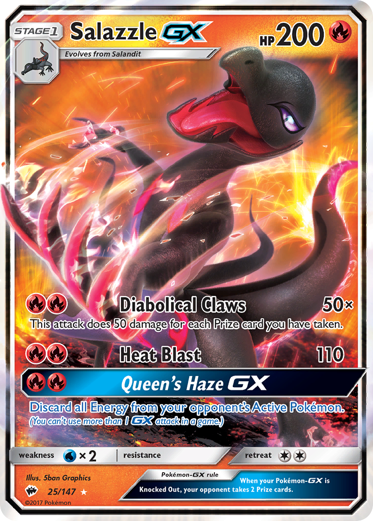 Salazzle GX (25/147) [Sun & Moon: Burning Shadows] | Shuffle n Cut Hobbies & Games