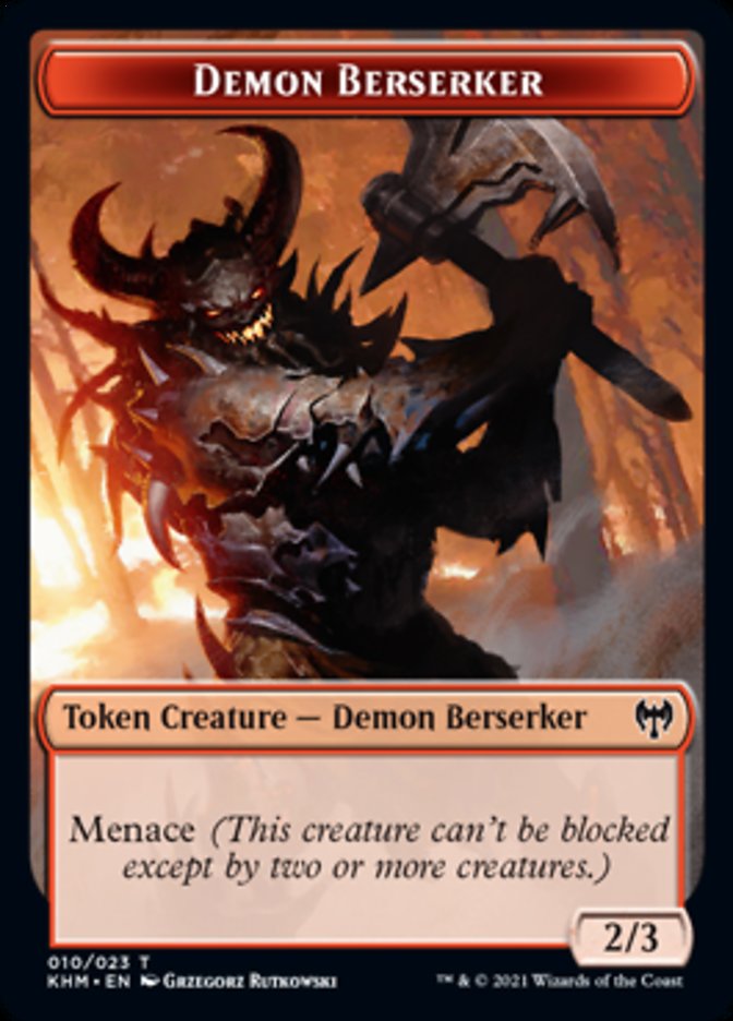 Demon Berserker Token [Kaldheim Tokens] | Shuffle n Cut Hobbies & Games