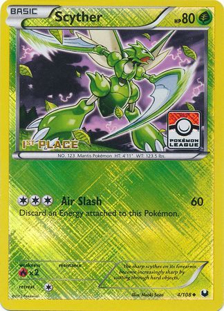 Scyther (4/108) (League Promo 1st Place) [Black & White: Dark Explorers] | Shuffle n Cut Hobbies & Games