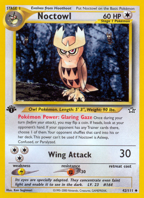 Noctowl (42/111) [Neo Genesis 1st Edition] | Shuffle n Cut Hobbies & Games