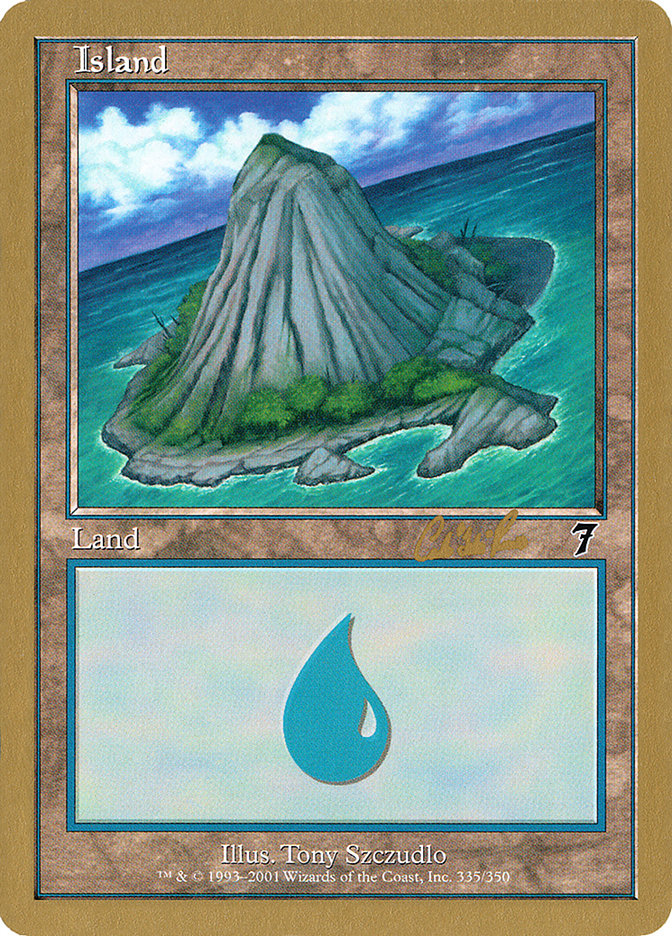 Island (cr335b) (Carlos Romao) [World Championship Decks 2002] | Shuffle n Cut Hobbies & Games