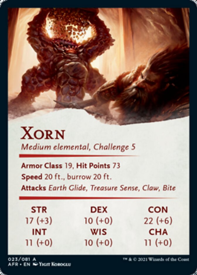 Xorn Art Card [Dungeons & Dragons: Adventures in the Forgotten Realms Art Series] | Shuffle n Cut Hobbies & Games