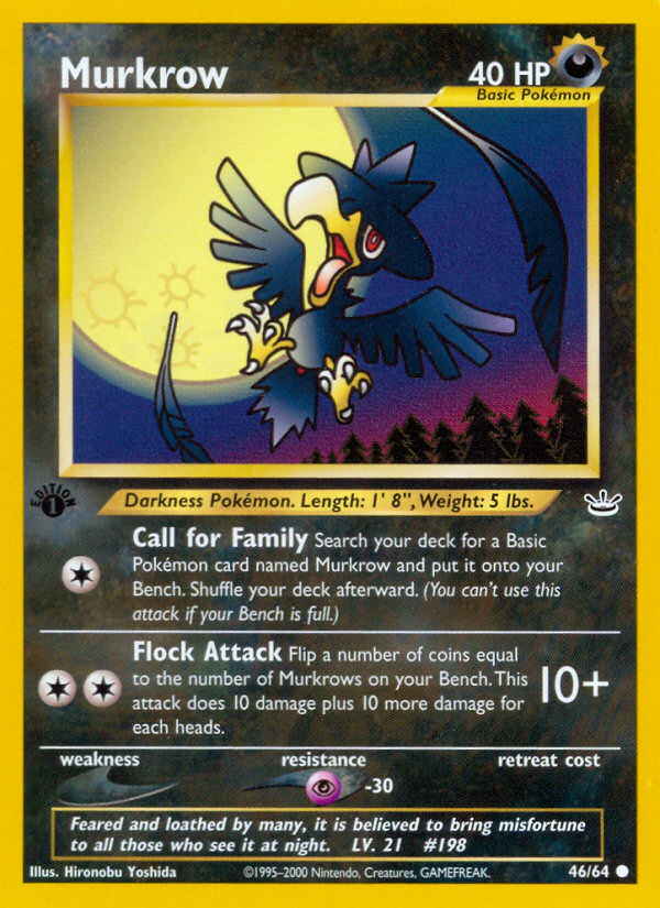 Murkrow (46/64) [Neo Revelation 1st Edition] | Shuffle n Cut Hobbies & Games