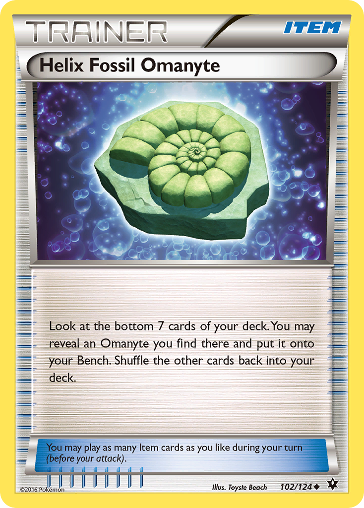 Helix Fossil Omanyte (102/124) [XY: Fates Collide] | Shuffle n Cut Hobbies & Games