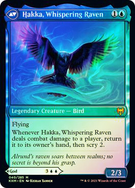 Alrund, God of the Cosmos // Hakka, Whispering Raven [Kaldheim Prerelease Promos] | Shuffle n Cut Hobbies & Games