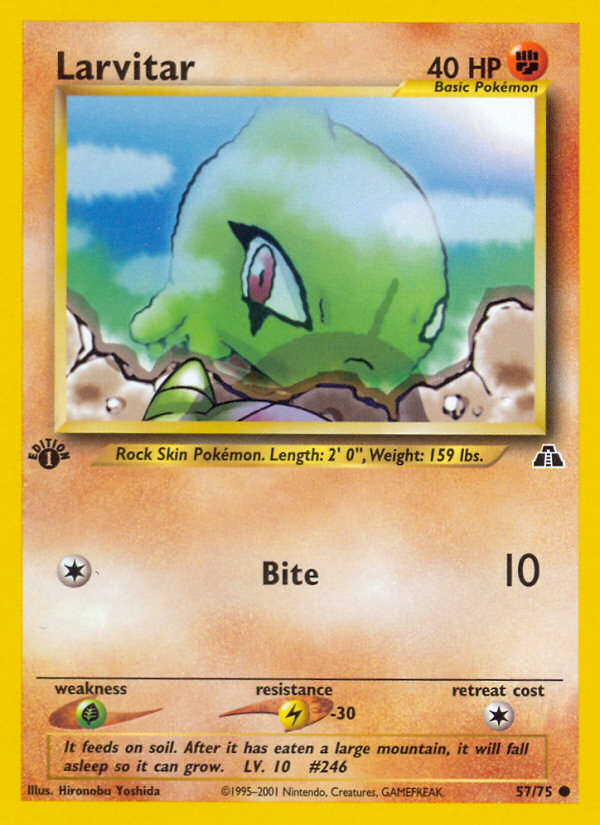 Larvitar (57/75) [Neo Discovery 1st Edition] | Shuffle n Cut Hobbies & Games