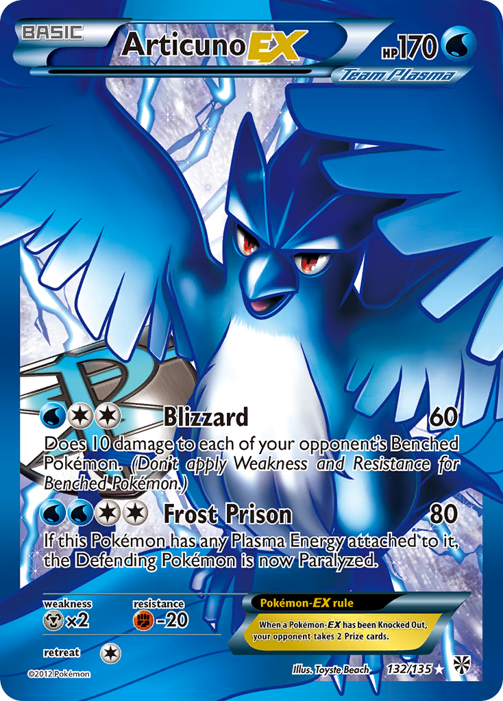 Articuno EX (132/135) [Black & White: Plasma Storm] | Shuffle n Cut Hobbies & Games