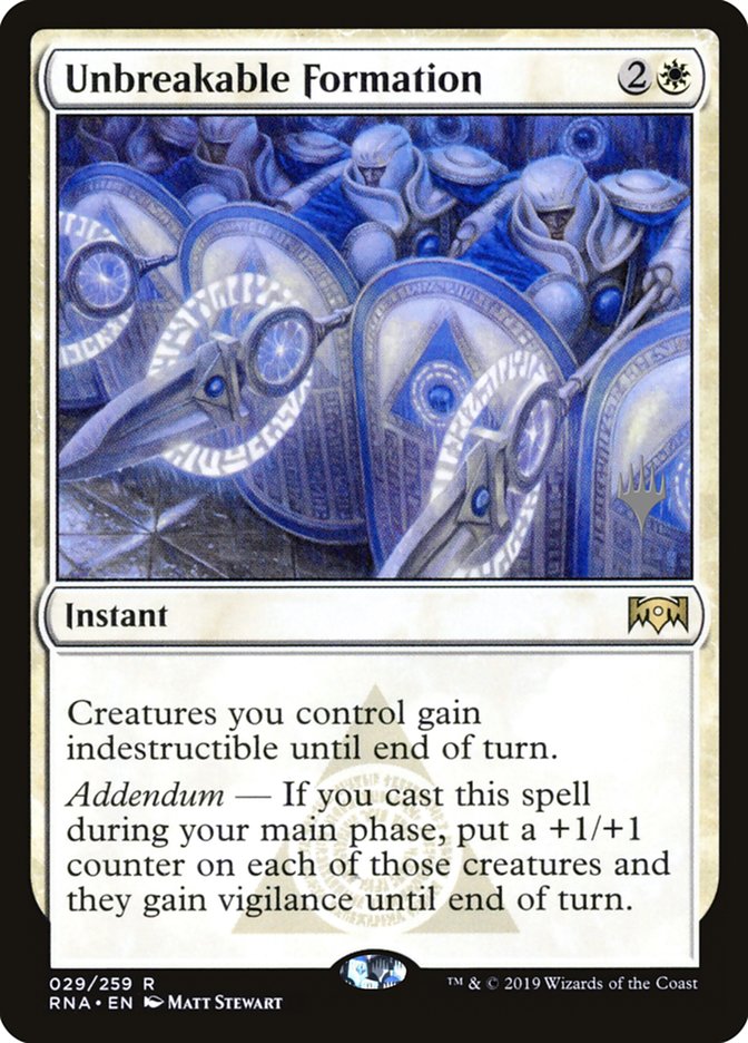 Unbreakable Formation (Promo Pack) [Ravnica Allegiance Promos] | Shuffle n Cut Hobbies & Games