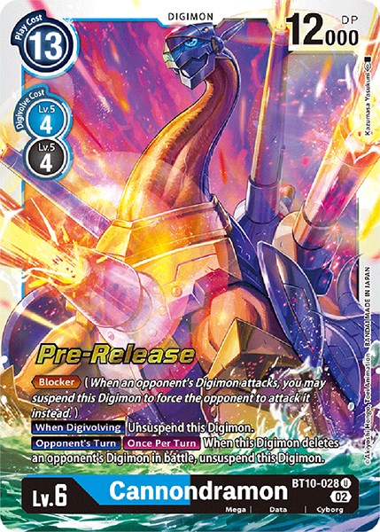 Cannondramon [BT10-028] [Xros Encounter Pre-Release Cards] | Shuffle n Cut Hobbies & Games