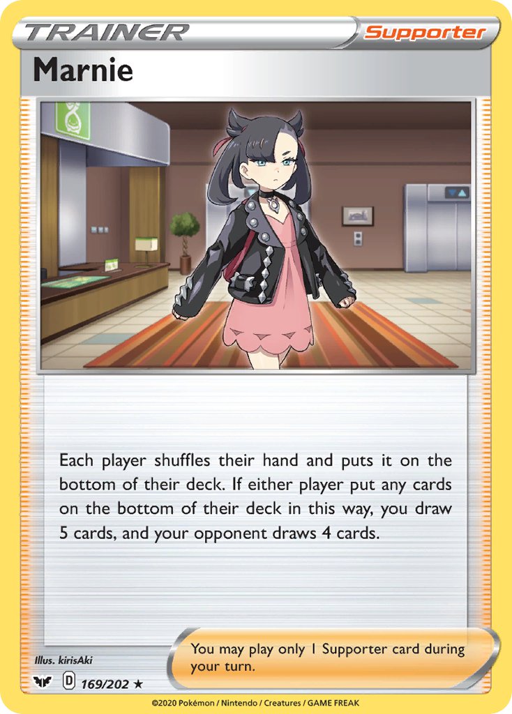 Marnie (169/202) (Theme Deck Exclusive) [Sword & Shield: Base Set] | Shuffle n Cut Hobbies & Games