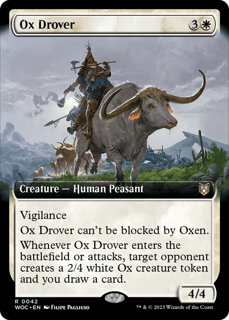 Ox Drover (Extended Art) [Wilds of Eldraine Commander] | Shuffle n Cut Hobbies & Games