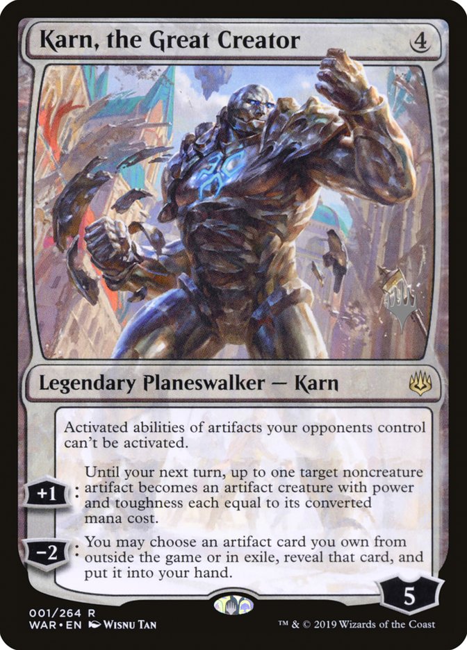 Karn, the Great Creator (Promo Pack) [War of the Spark Promos] | Shuffle n Cut Hobbies & Games