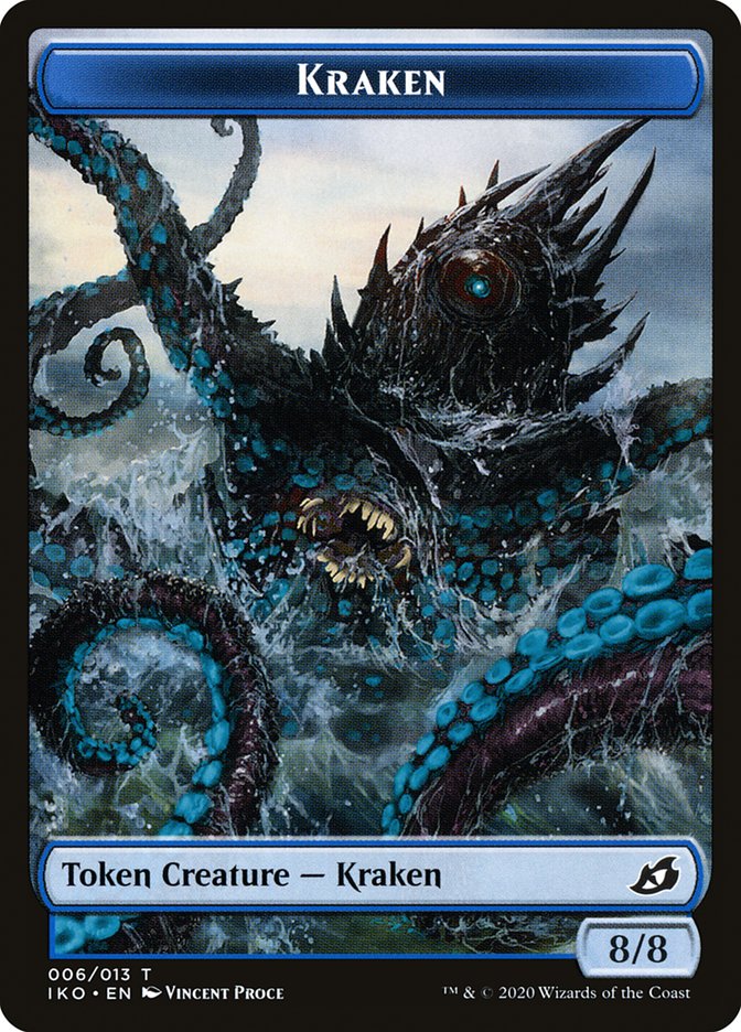 Kraken Token [Ikoria: Lair of Behemoths Tokens] | Shuffle n Cut Hobbies & Games