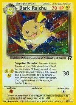 Dark Raichu (83/82) [Team Rocket Unlimited] | Shuffle n Cut Hobbies & Games