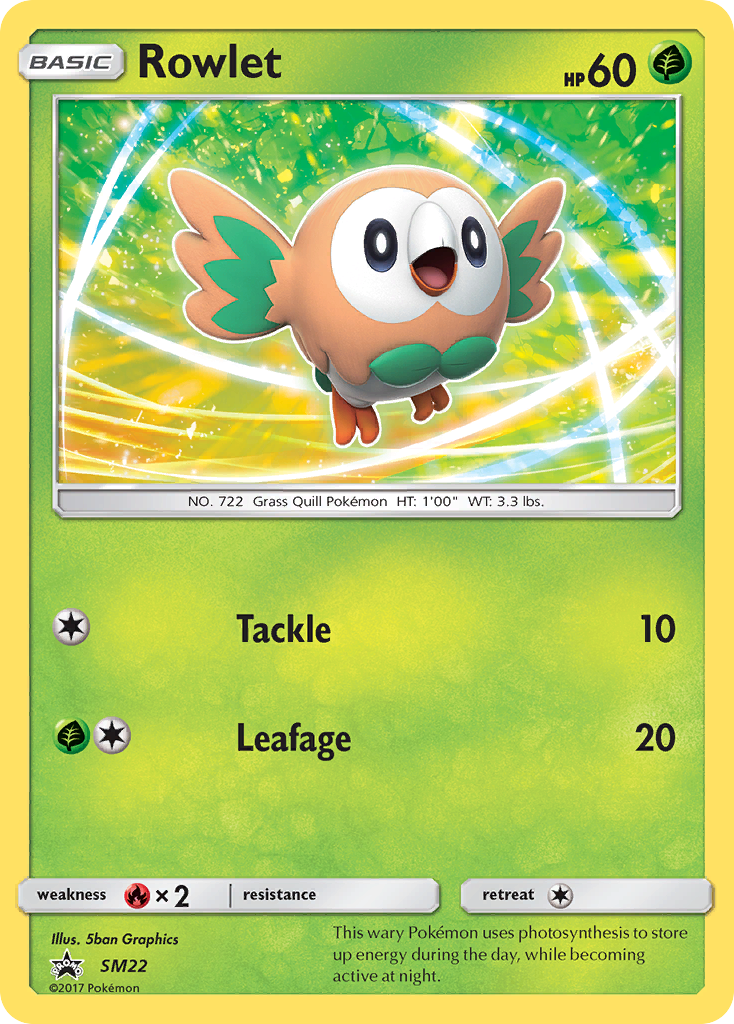 Rowlet (SM22) [Sun & Moon: Black Star Promos] | Shuffle n Cut Hobbies & Games