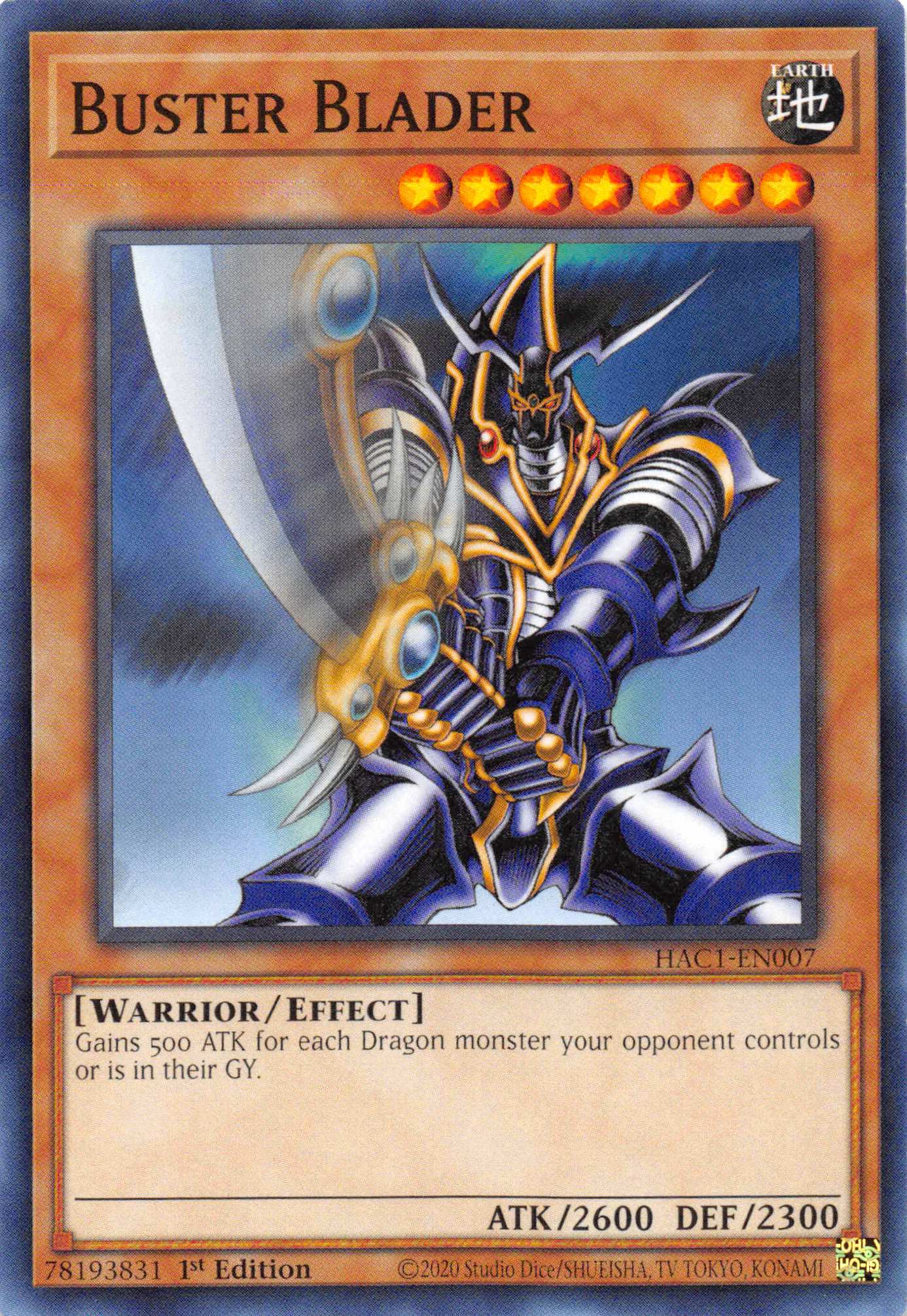 Buster Blader (Duel Terminal) [HAC1-EN007] Parallel Rare | Shuffle n Cut Hobbies & Games