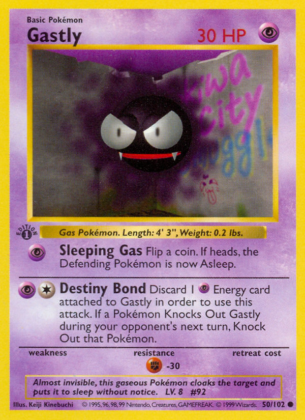 Gastly (50/102) (Shadowless) [Base Set 1st Edition] | Shuffle n Cut Hobbies & Games