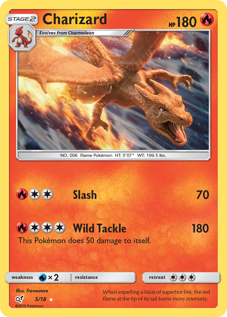 Charizard (5/18) [Sun & Moon: Detective Pikachu] | Shuffle n Cut Hobbies & Games