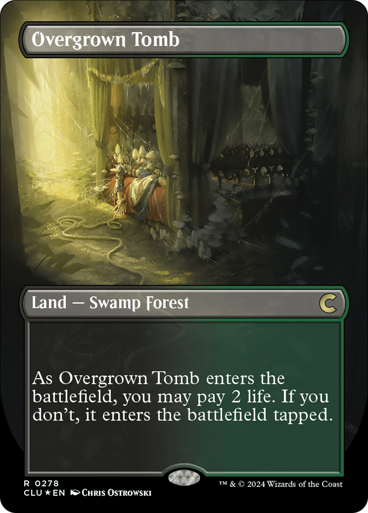 Overgrown Tomb (Borderless) [Ravnica: Clue Edition] | Shuffle n Cut Hobbies & Games