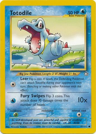 Totodile (81/111) [Neo Genesis Unlimited] | Shuffle n Cut Hobbies & Games