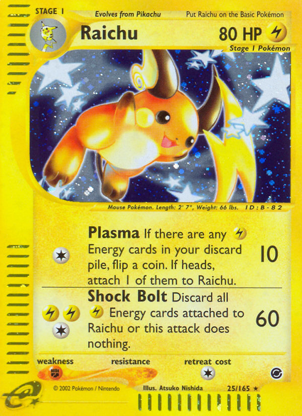 Raichu (25/165) [Expedition: Base Set] | Shuffle n Cut Hobbies & Games